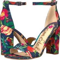 Brand New. Does Not Come With Original Box. Perfect Heels, Ankle Strap Sandals Heels, Ankle Strap Shoes, Tropical Floral Print, Strappy Sandals Heels, Heeled Sandal, Womens Shoes High Heels, Fabulous Shoes, Sandals Brands