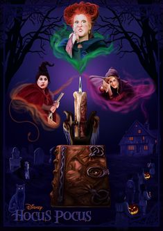 the poster for hocsy pocus's halloween movie