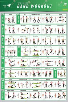 an exercise poster showing the different exercises to do