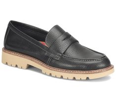 The Lakota brings you timeless penny loafer styling with a modern lug sole that's perfect for all-day wear. From Comfortiva. Slip-on Platform Loafers With Lug Sole And Round Toe, Slip-on Platform Loafers With Rubber Sole In Calf Leather, Leather Slip-on Platform Loafers With Lug Sole, Black Slip-on Loafers With Lug Sole, Leather Platform Loafers, Medium Width, Loafers Style, Lug Sole, Penny Loafers, Leather Loafers