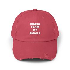 Hiding From My Emails Hat for Men, Hat for Women, Unhinged Hat, Gift for Her, Gift for Him, Funny Meme Hat, Truck Hat, Summer Hat - Etsy Funny Baseball Cap For Gift, Funny Hats With Letter Print As Gift, Funny Letter Print Hats For Gift, Funny Letter Print Hats As Gifts, Funny Letter Print Hat As Gift, Funny Baseball Cap With Curved Bill, Funny Hats With Letter Print And Curved Brim, Funny Curved Brim Hat With Letter Print, Truck Hat