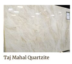 a marble counter top with the words taj maal quatzite on it