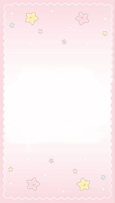 a pink background with stars and scalloped edges on the bottom right hand corner