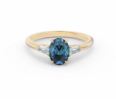 Sapphire Engagement Rings | Lydia Setting-1.80ct Oval Teal Sapphire The Edwardian Era, Sapphire Engagement Rings, Teal Sapphire, Edwardian Era, Sapphire Engagement, Baguette Diamond, Engagement Rings Sapphire, Gold Platinum, Three Stone