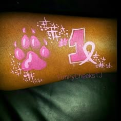 Cheer Pink Out Ideas, Pink Out Football Game Face Paint, Pink Out Face Paint Ideas, Pink Out Volleyball Ideas, Pink Face Paint School Spirit, Pink Out Face Paint Spirit Week, Pink Out Makeup Spirit Week, Pink Face Paint Ideas