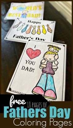 father's day coloring pages with free printables for the kids to color