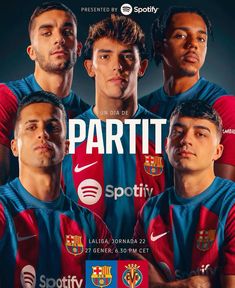 the poster for the soccer team's upcoming campaign, partti spoty is shown