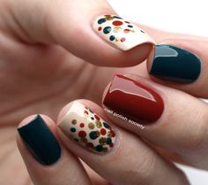 Christmas Confetti Nails, Nails Practice, Sassy Nails, Fall Gel Nails, Fall Nail Art Designs, Winter 22, Awesome Hair