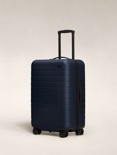 Blue Suitcase, Packing Luggage, Checked Luggage, Digital Closet, Navy Blue Suit, Island House, School Hacks, Dark Navy Blue