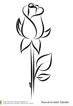 a black and white drawing of a rose