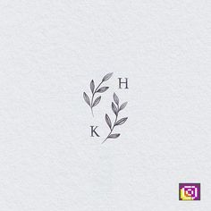 the letter k is made up of leaves and letters that spell it's initials