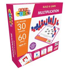 the build and learn game is shown in its box, with instructions on how to use it