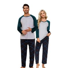 PRICES MAY VARY. ❤️【High-quality fabric】: Our women's plaid pajama set is made of double-sided spandex super-soft fabric with soft and delicate texture, which ensures warmth and comfort without making you feel heavy. It has excellent resilience, feels delicate and soft, has bright luster, high color fastness, and will not shed lint. ❤️【Fashionable design】:The top adopts a loose and casual version, with a classic round neck and flat hem. It is paired with raglan sleeves and contrasting designs be Matching Pajamas For Couples, Pajamas For Couples, Pjs Set, Plaid Pajama, Mens Pajamas Set, Plaid Pajamas, Fleece Pajamas, Matching Pajamas, Practical Design