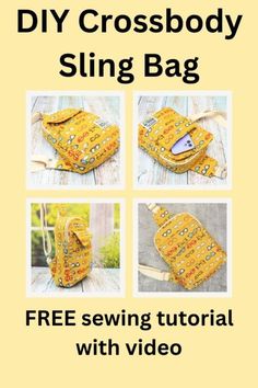 the diy cross body sling bag with video instructions