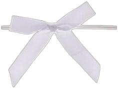 White Ribbon Bow For Gift, White Bow Tie Gift, White Bow Tie For Gifts, White Ribbon Bow For Party, White Decorative Bow For Party, White Bow With Bow Tie Back For Party, White Ribbon Bow Tie For Party, White Satin Bow Tie For Party, White Party Bow With Tie Back