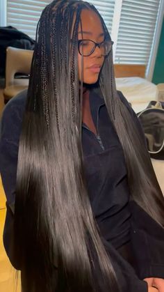 Pick Drop Braids, Box Braids With Straight Ends, Knotless Braids Straight Ends, Micro Braids With Curls