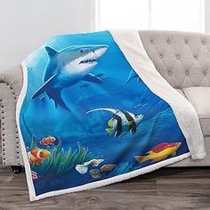 Buy Jekeno Shark Blanket Gifts for Kids Adults Boys Women Girls Men Christmas Birthdays Ocean Underwater Animal Fish Coral Print Presents Decor Home Bedroom Living Room Soft Sherpa Throw 50x60 in 188 Shark Blanket, Ocean Underwater, Shark Gifts, Underwater Animals, Coral Print, Music Wall Art