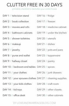 the ultimate guide to cleaning your house with clutter free in 30 days printable