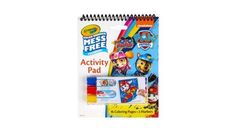 the paw patrol activity pad with markers and pens