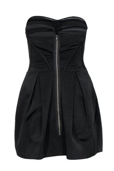 Go for a sultry look on your next night out with this dress from Jill Stuart! A corset-style bodice adds edge to this sexy frock. Pair with sky high stilettos and a chic clutch and you'll be sure to turn heads! Size 2 Shell: 63% Cotton, 37% Polyester Lining: 100% Acetate Exposed back zipper Lined Sweetheart neckline Sleeveless, strapless Open pockets on sides of waist Corset-style bodice Pleated skirt Bust 29" Waist 27" Total length 25" Fitted Strapless Dress With Boned Bodice For Cocktail, Mini Dress With Boned Bodice For Night Out, Strapless Mini Dress With Boned Bodice For Night Out, Chic Corset Dress With Sweetheart Neckline For Night Out, Cocktail Mini Dress With Lined Bodice, Fitted Corset For Spring Cocktail, Date Night Corset With Fitted Bodice And Mini Length, Fitted Corset For Spring Cocktail Events, Strapless Fitted Corset For Cocktail