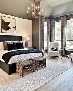 Master Bedroom Design Ideas | Interior Design | Home Decor Owners Suite Decor Ideas, Resort Inspired Bedroom, Master Bedrooms Style, Master Bathrooms 2022 Trends Decor, Elegant Bedrooms Luxury Classy, Mid Century Glam Bedroom, Luxury Master Bedrooms Decor, Rh Bedroom, Vintage Apartment Decor