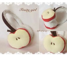 Apple Accessories Aesthetic, Apple Inspired Outfits, Apple Earmuffs, Applecore Outfit, Apple Core Aesthetic, Twee Accessories, Cute Aesthetic Things To Buy, Applecore Aesthetic, Oc Accessories Ideas