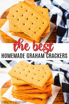 the best homemade graham crackers on a plate