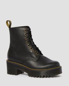 Doc Martens Aesthetic, Doc Martens Outfit, Leather Heeled Boots, Leather Lace Up Boots, Doc Martens, Leather Lace, Platform Boots, Dr. Martens Boots, Casual Boots