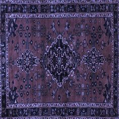 Beautiful replica of a one-of-a-kind rug Rug Size: Square 4' | Blue / Indigo 48 x 48 x 0.35 in Area Rug - Bungalow Rose Oriental Machine Woven Wool / Area Rug in Blue / Purple Polyester / Wool | 48 H x 48 W x 0.35 D in | Wayfair Purple Persian Rug, Plum Rug, Apartment Planning, Nyc Apt, Dark Blue Rug, Mazzy Star, Persian Blue, Blue Colour Palette, Purple Rug