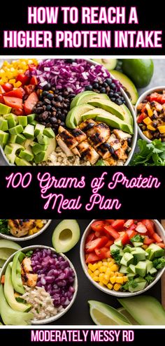 the cover of how to reach a higher protein intake by eating over 100 grains of protein