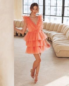 Details: Tiered dress V neckline Short sleeves Free Shipping! Size Chart： Size Length Bust inch cm inch cm S 28.3 72 33 84 M 28.7 73 34.6 88 L 29.1 74 36.2 92 XL 29.5 75 37.8 96 Spring Party Short Sleeve V-neck Dress, Spring Party V-neck Dress With Short Sleeves, Summer Party V-neck Dress With Short Sleeves, Chic Short Sleeve Dress For Summer Party, Chic Short Sleeve Summer Party Dress, Chic Tiered V-neck Summer Dress, Chic V-neck Short Sleeve Summer Dress, Chic Short Sleeve V-neck Dress For Summer, Summer Party V-neck Short Sleeve Dress