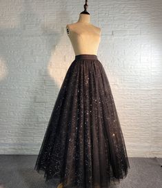 Custom Tulle Skirt, Hollywood Birthday Parties, Hollywood Birthday, Sparkly Skirt, Black Sequin Skirt, Glitters Skirt, Tulle Skirt Black, Party Rock, Length Measurement