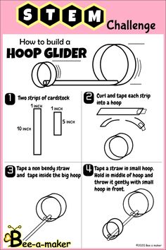 how to build a hoop glider with instructions for beginner's drawing and design