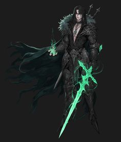 ArtStation - Different personality, LKH Dnd Undead Character Art, Hexblade Dnd, Dnd Hexblade, Undead Character Art, Hexblade Warlock Dnd, Dnd Warlock, Samurai Drawing, Different Personality, Dnd Inspiration