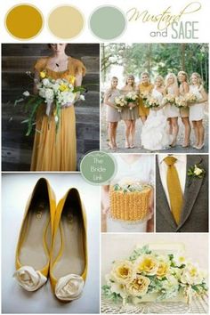 yellow and gray wedding color scheme