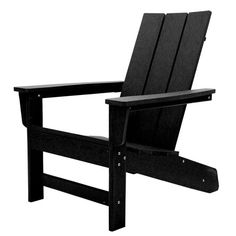 a black wooden chair on a white background