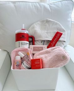 Lululemon Gift Basket, Beauty Products Aesthetic, Stylish Dressing Table, Birthday Baskets, Which Makeup, Beauty Products Labels