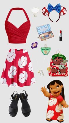 Lilo Disneybounding #lilo #disney #disneybounding #disneybound #outfitinspo Disney Magic Cruise, Disney Silhouette Art, Trio Costumes, Disneyland Outfits