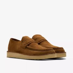 Mens Nomad Loafer Cola Suede Loafers Clarks Originals Brown Slip-on Loafers With Moc Toe, Medium Width Suede Slip-on Loafers, Brown Suede Lined Slip-on Loafers, Suede Buckle Closure Slip-on Loafers, Masculine Suede Slip-on Loafers, Mary Jane Ballet Flats, Wide Fit Sandals, Platform Clogs, Casual Dress Shoes