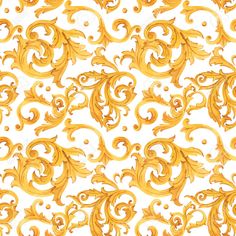 an ornate golden pattern on white background