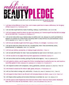 the front cover of reading beauty pledge, with pink and black writing on it's side