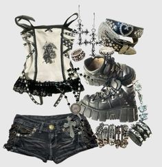 Outfit Inspo Y2k Street Styles, Gothic Y2k Outfits, Emo Outfit Aesthetic, Y2k Rave Outfits, Goth Y2k Outfits, Y2k Emo Outfits, Gothic Grunge Outfits, Alt Outfits Aesthetic, Y2k Alternative Fashion