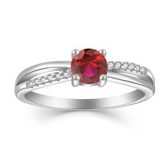 PRICES MAY VARY. DESIGN: Infinity Engagement ring is simple and classic, has a classic Prong-Setting craft to prevent the stone fall off, the surround sparkling artificial small diamond to complement the ruby birthstone the perfect addition to any of your outfits daily, express your unique personality MATERIAL: Promise ring made of high quality Sterling Silver 925. Finest round-cut 5A qulity cubic zirconia, created ruby. Lead free and hypoallergenic, Naturally aseptic to protect delicate skin SI Birthstone Engagement Rings, Engagement Ring Silver, Infinity Engagement Ring, Ruby Rings, Promise Ring For Her, Ruby Birthstone, Ruby Engagement Ring, Promise Rings For Her, Cute Rings