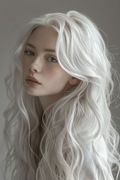 Delve into the science behind perfect beach waves with an analysis of 40 different styles. Albino Girl, Long Platinum Blonde, Platinum Blonde Balayage, Platinum Blonde Pixie, Platinum Blonde Bobs, Platinum Blonde Hair Color, Long White Hair, White Hair Color, Platinum Hair