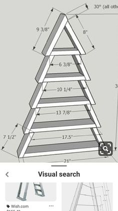 the diagram shows how to build a triangular structure with different angles and heights, as well as measurements for each section