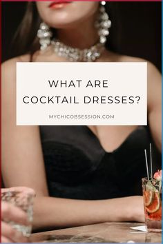 If you're wondering what cocktail dresses are, this is the post for you. Here's what cocktail dresses are, plus some amazing cocktail dress ideas to wear as a wedding guest or to a formal event! Cocktail Hour Attire Women, Cocktails Dress Party, Cocktail Party Looks For Women, Cocktail Dress Party Outfit, Cocktail Dress Ideas Parties, Coctail Attaire Woman 2023, Cocktail Party Couple Outfit, Cocktail Women Outfits, Cocktail Glam Dress Code