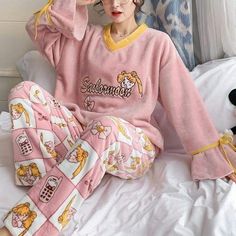 Anime Pink Sailor Moon Pajamas Set SP16209       Material:  Acrylic    Pattern Type:  Cartoon    Collar:  V-Neck    Season:  Winter    Item Type:  Pajamas      Package : 1x set     Size Chart:     M: Recommend height 152-160cm x 40-50kg weight      L: Recommend height 160-167cm x 50-60kg weight      XL:Recommend height 165-170cm x 60-68kg weight      XXL: Recommend height 165-175cm x 68-77kg weight Pink Sailor Moon, Moon Pajamas, Kawaii Pajamas, Sailor Moon Outfit, Pajamas Aesthetic, Y2k Aesthetic Fashion, Night Pajama, Egirl Clothes, Cute Pajama Sets