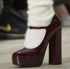 Shoes With Socks, Burgundy Heels, Elie Saab Couture, Mode Chanel