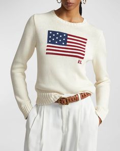 Luxury Designer Cotton Polo Shirt, Luxury Half-zip Polo Sweater For Winter, Polo Sweater Flag, Luxury Beige Cotton Polo Shirt, Flag Sweater, American Flag Sweater, Polo Ralph Lauren Sweater, Cashmere Turtleneck, Ralph Lauren Collection