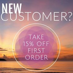 an advertisement with the words new customer? take 15 % off first order on it